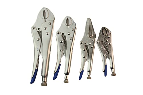 Falon Tech Lot de 4 Grip Set de pinces Pince de serrage dans une pochette pratique plastique 125 mm – 250 mm