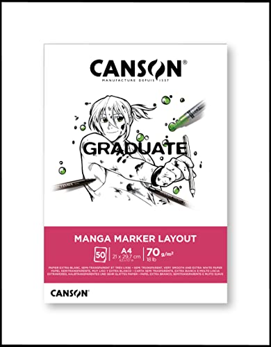 Canson Manga Layout Bloc Encolado A4 50 hojas Extraliso 70g