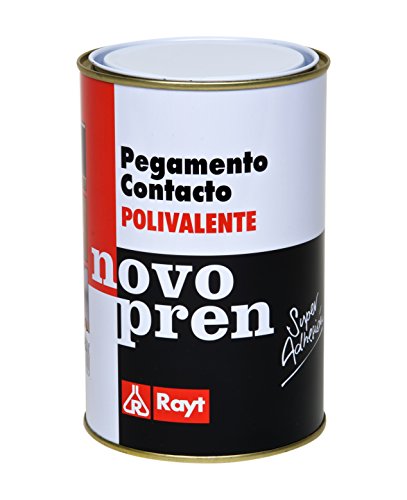 Rayt 004-09 Novopren Polivalente pegamento de contacto para multitud de materiales: estratificados plásticos, goma, corcho, moqueta y pavimentos de PVC, 1 litro