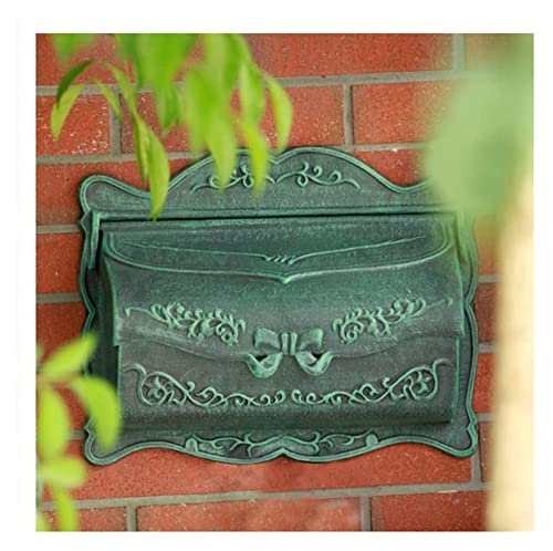 Buzón de correo con cerradura buzón de villa buzón de correo retro al aire libre aluminio fundido buzón de cartas jardín a prueba de lluvia buzón de opinión